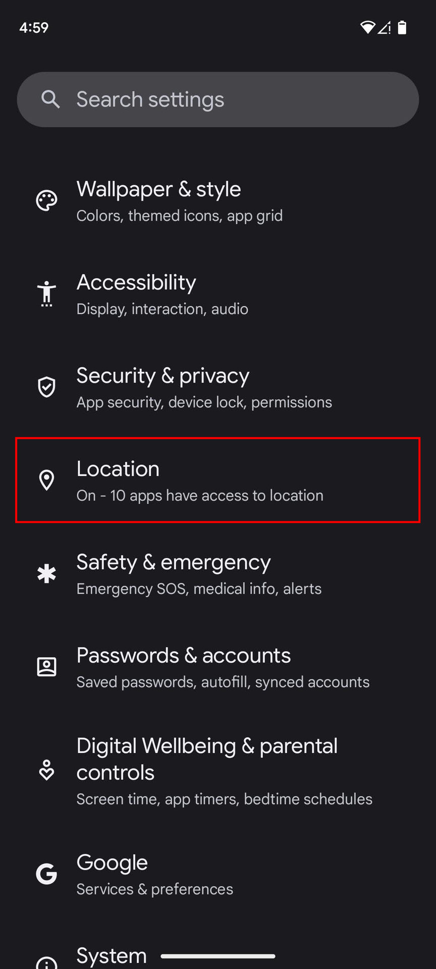 Turn off the use of precise location on Android (1)