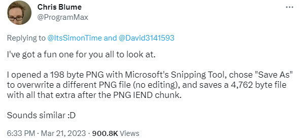 Windows 11 Snipping Tool Error Chris Blume Twitter