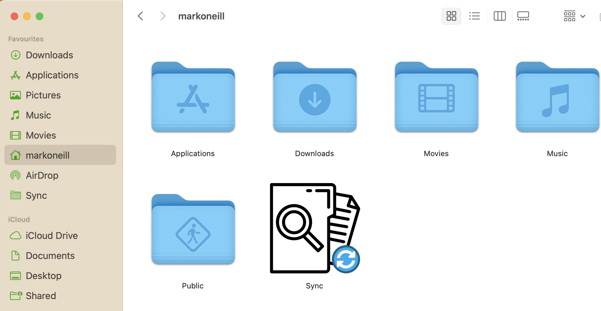 mac new folder icon showing