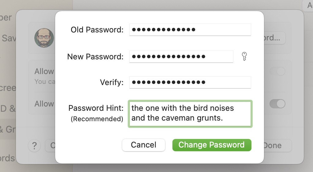 macos change password box