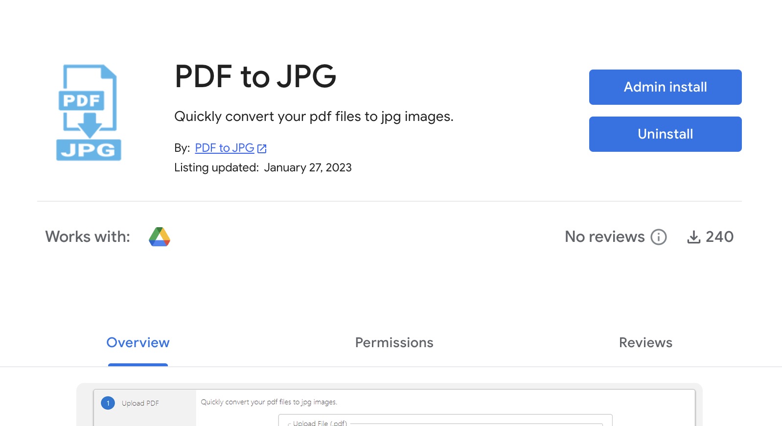 pdf to jpg workspace addon