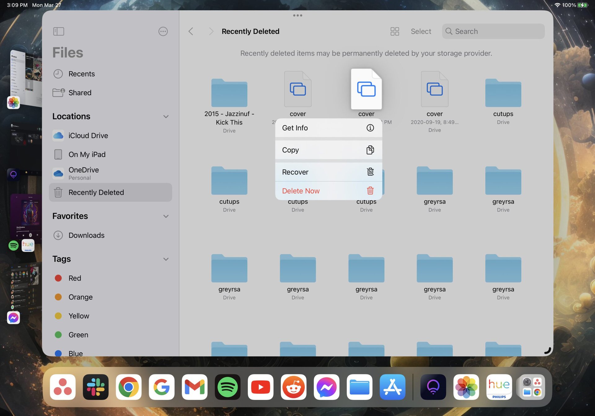 permanently deleting ipad files