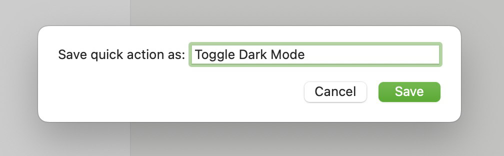 save dark mode automator