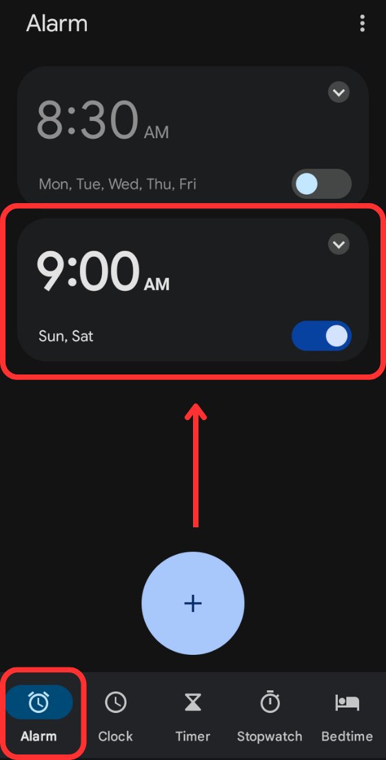 Open Google's Clock app