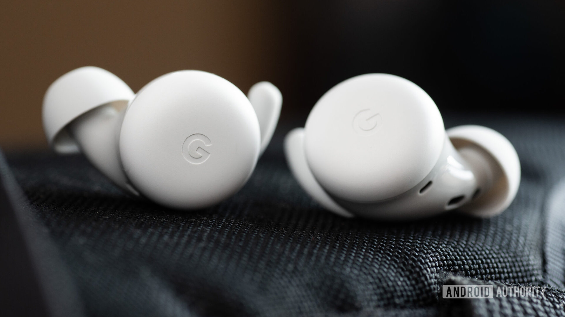 The Google Pixel Buds A Series earbuds and wings.