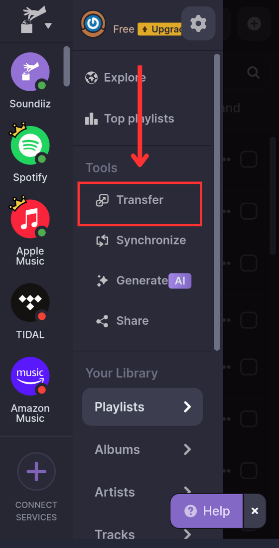 Transfer feature