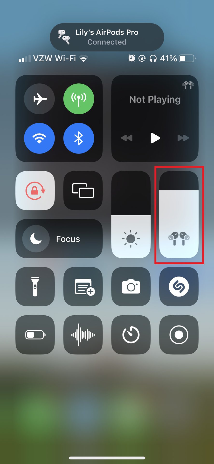 AirPods Pro 2 noise canceling settings control center sound