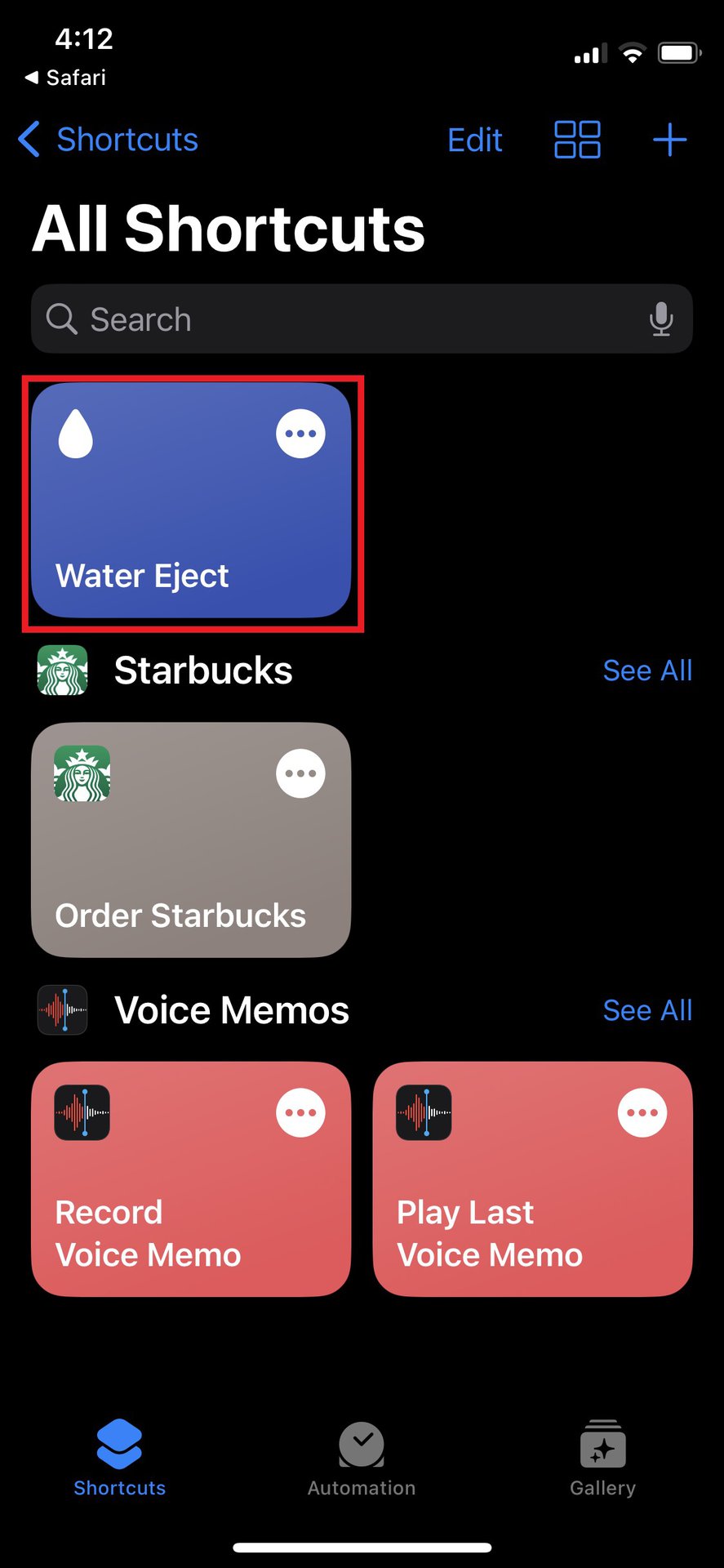 AirPods water eject shortcut settings