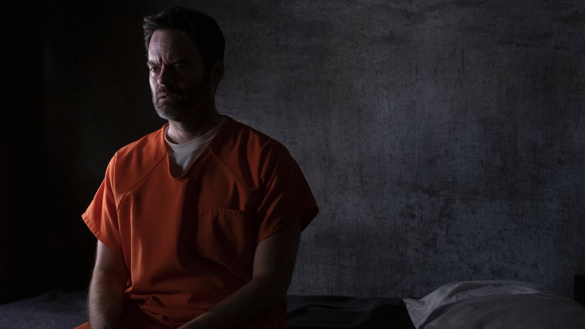 Bill Hader in a prison jumpsuit in Barry