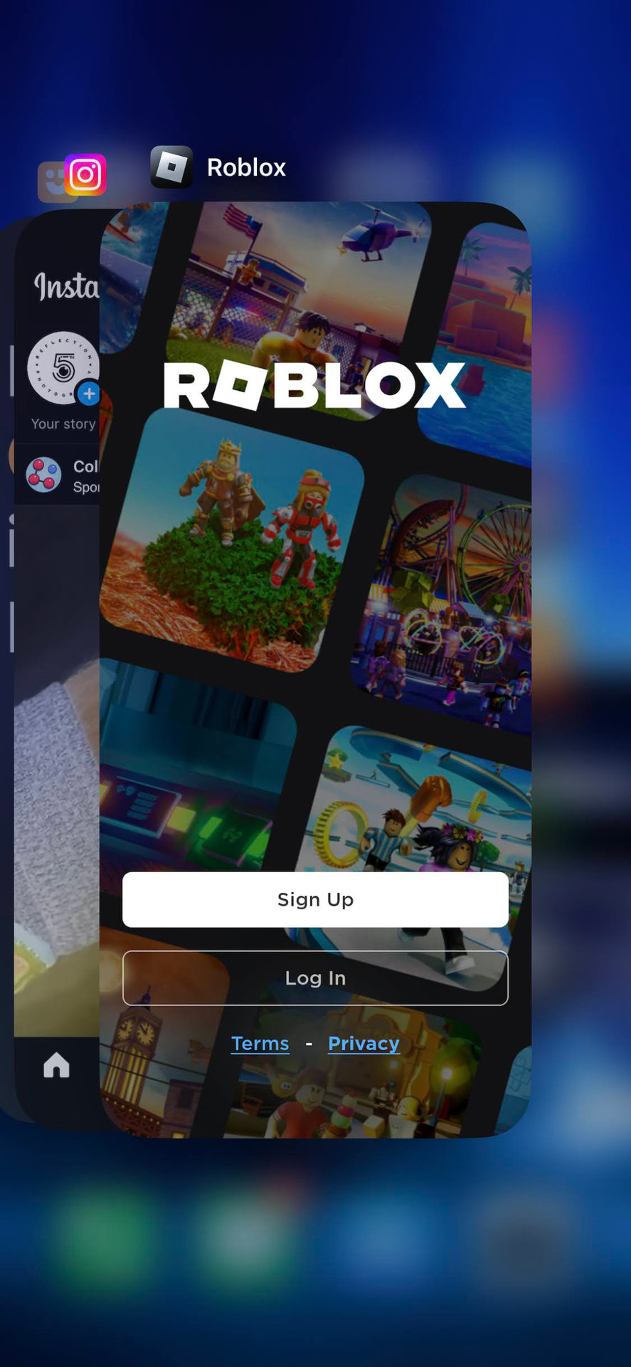 Close Roblox on iOS 1