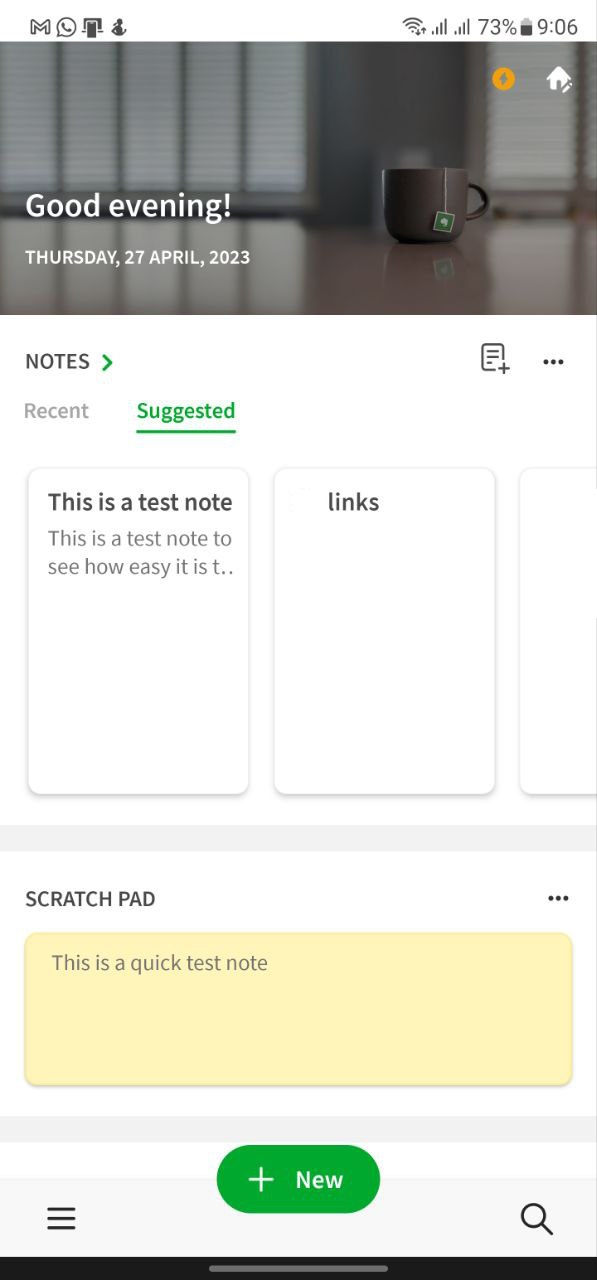 Evernote Android app 1