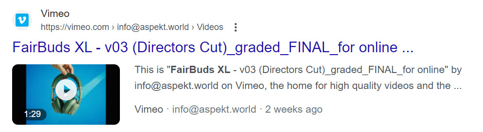 FairBuds XL Vimeo thumbnail