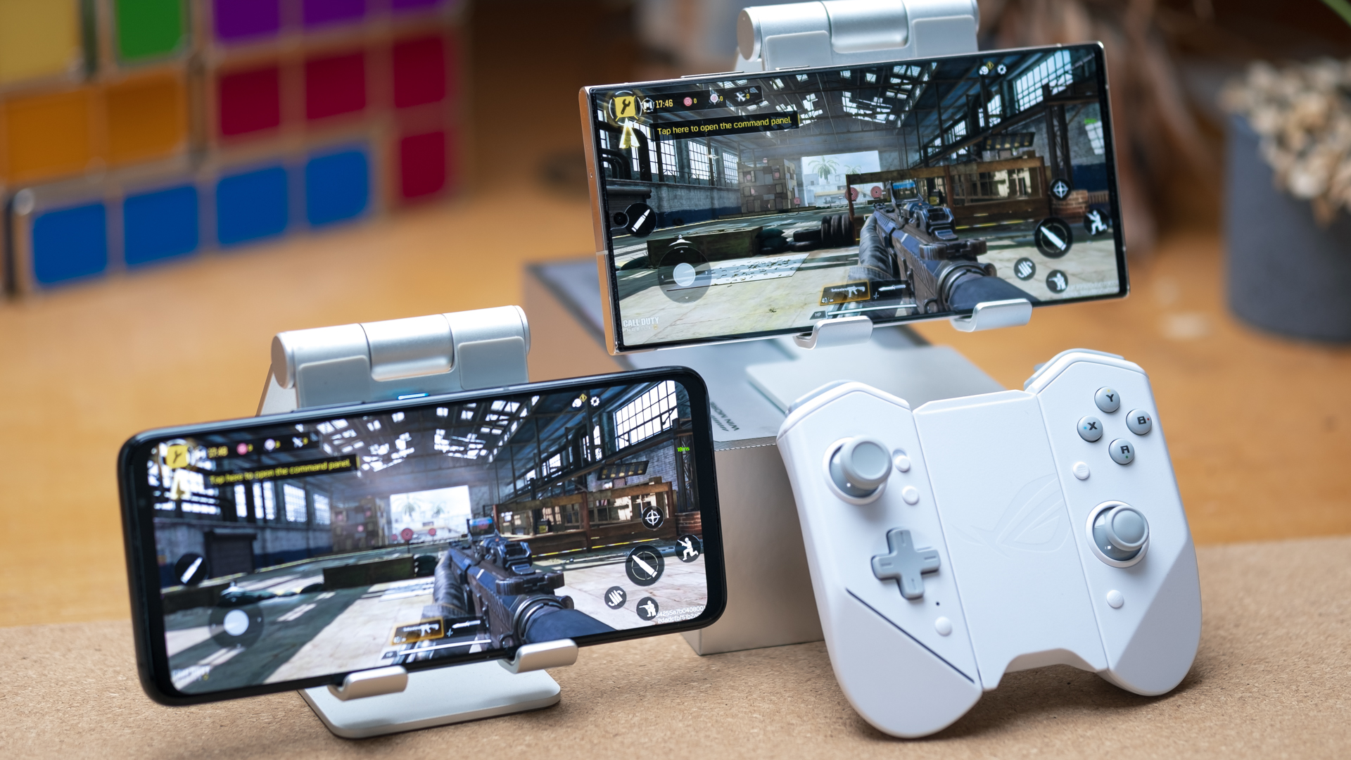 Gaming phones test playing Call of Duty Mobile in the game