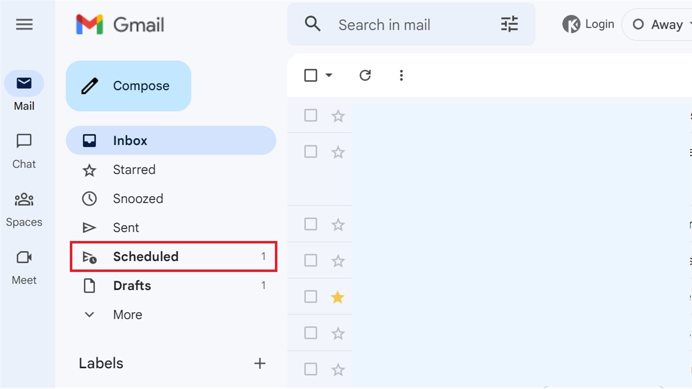 Gmail Inbox Scheduled Folders