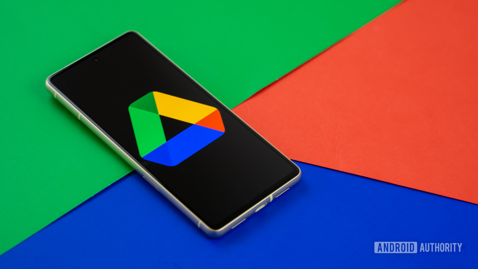 Google Drive logo on smartphone Stock photo