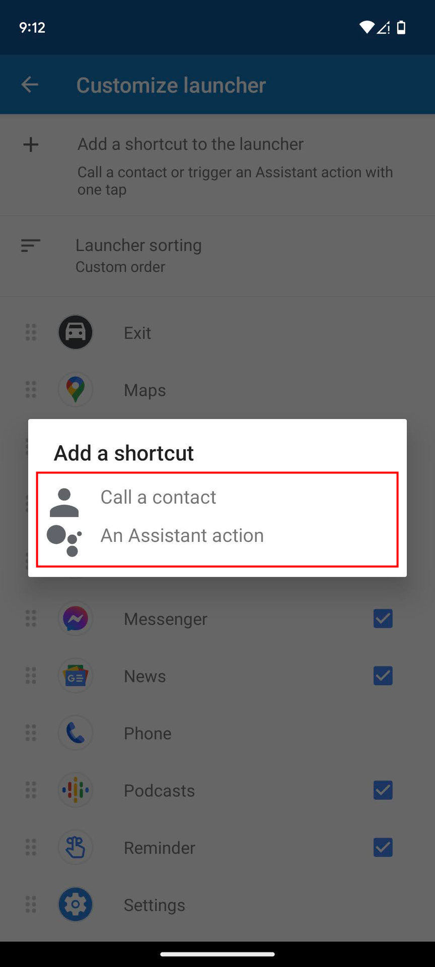 How to add an Android Auto shortcut (6)