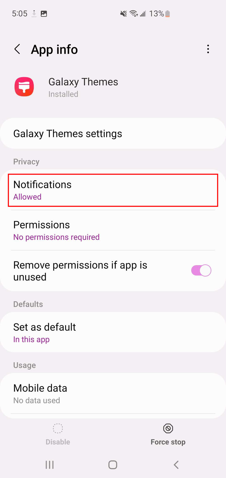 How to disable Samsung Galaxy Themes deals and offers (3)