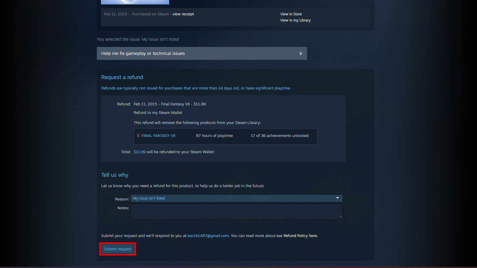 How to return a Steam game (3)