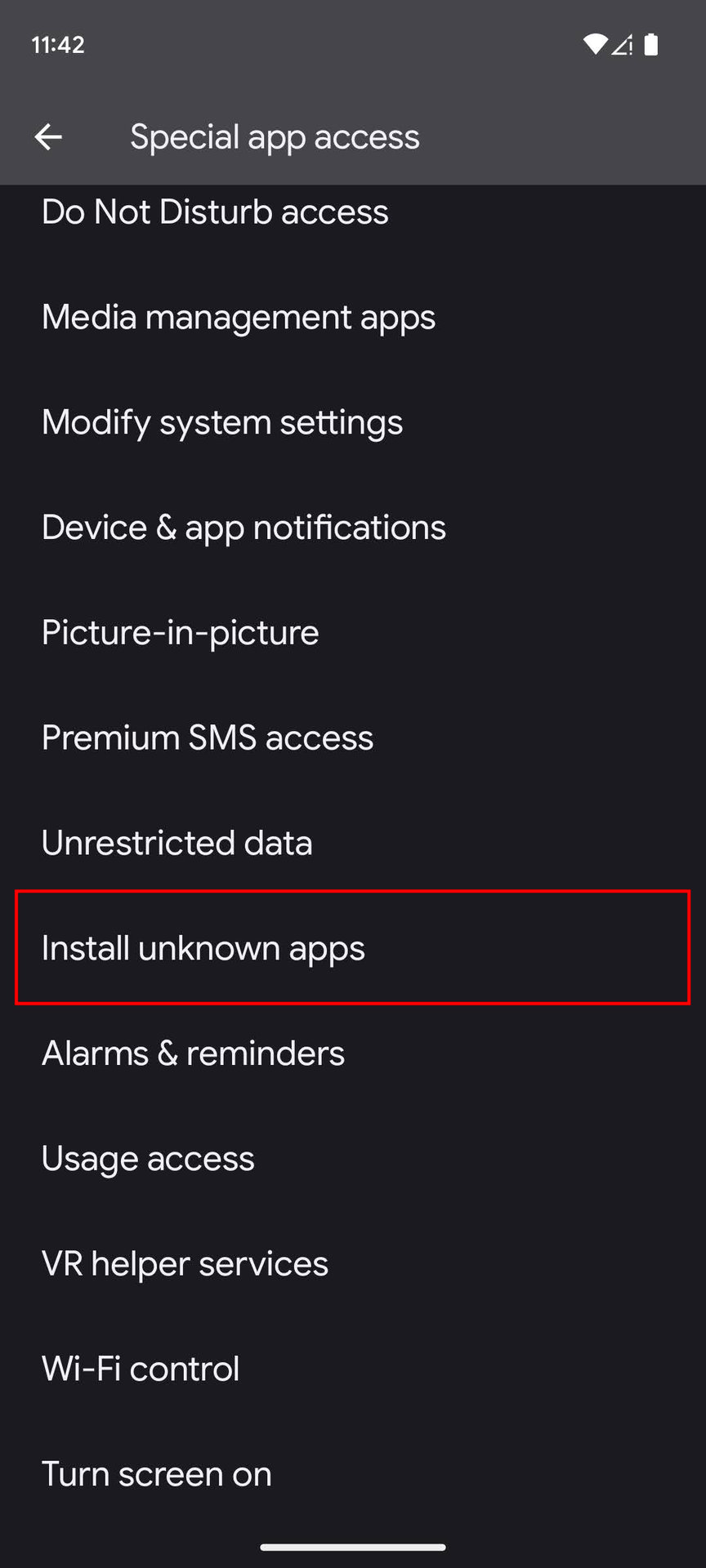 How to revoke acces to install apps from unknown sources (3)