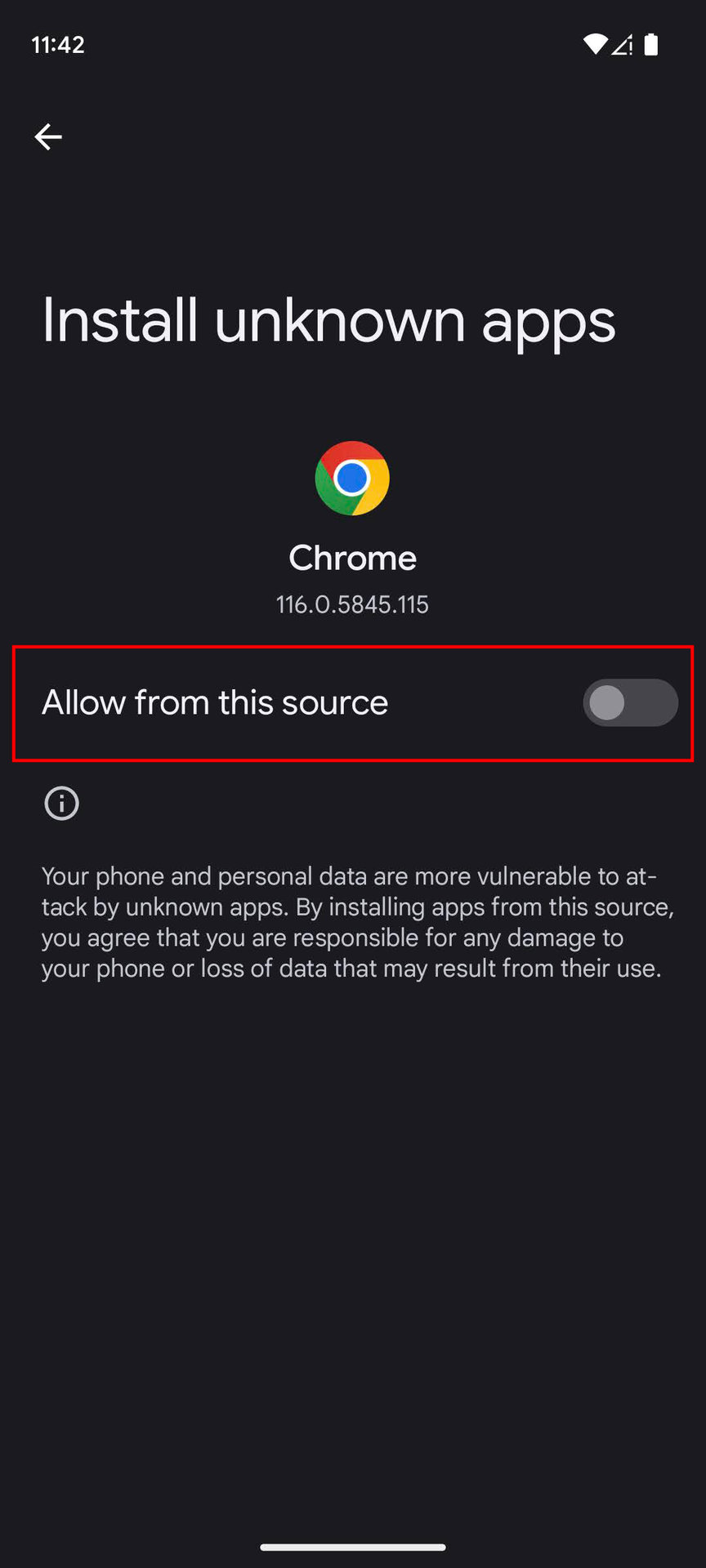 How to revoke acces to install apps from unknown sources (5)