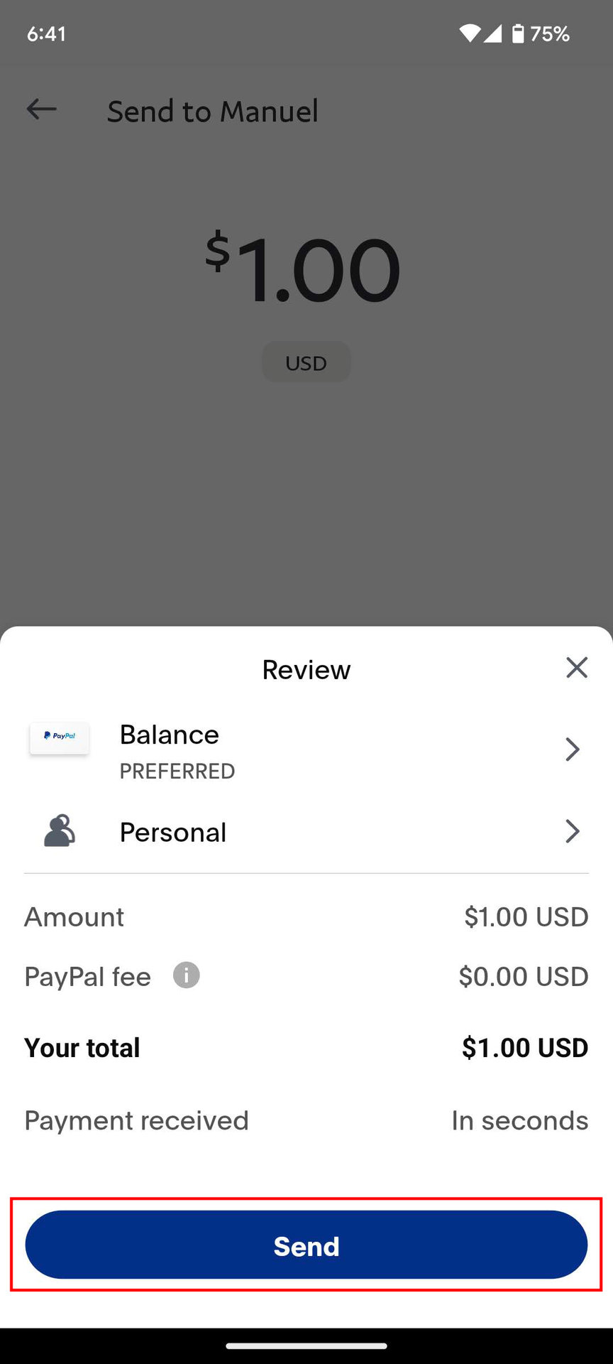 How to send money using PayPal for Android (4)