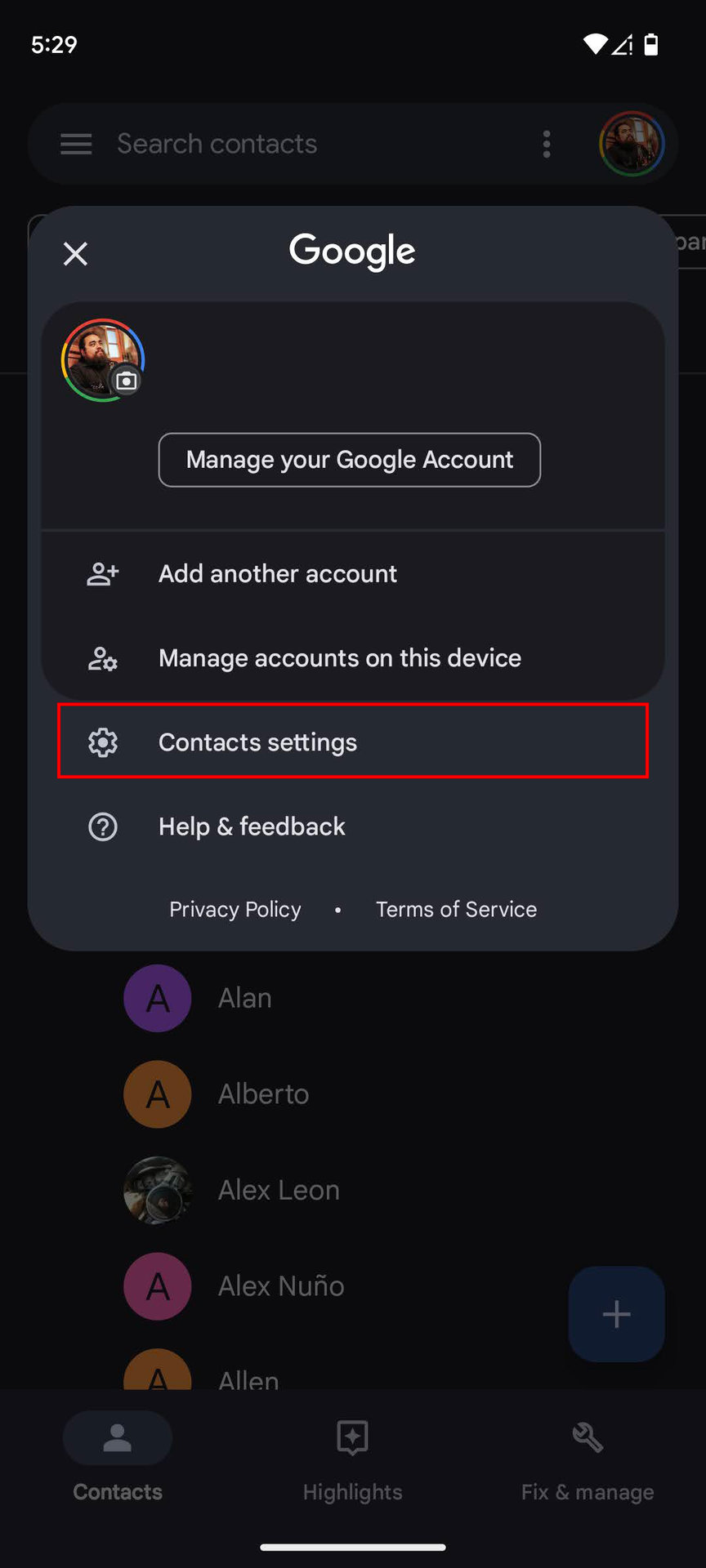 How to set up Contacts syncing to Google (6)