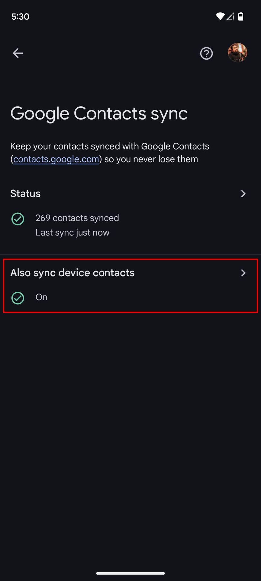 How to set up Contacts syncing to Google (8)