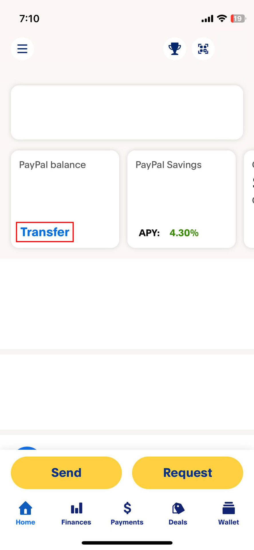 How to transfer from PayPal to bank on the mobile app (1)