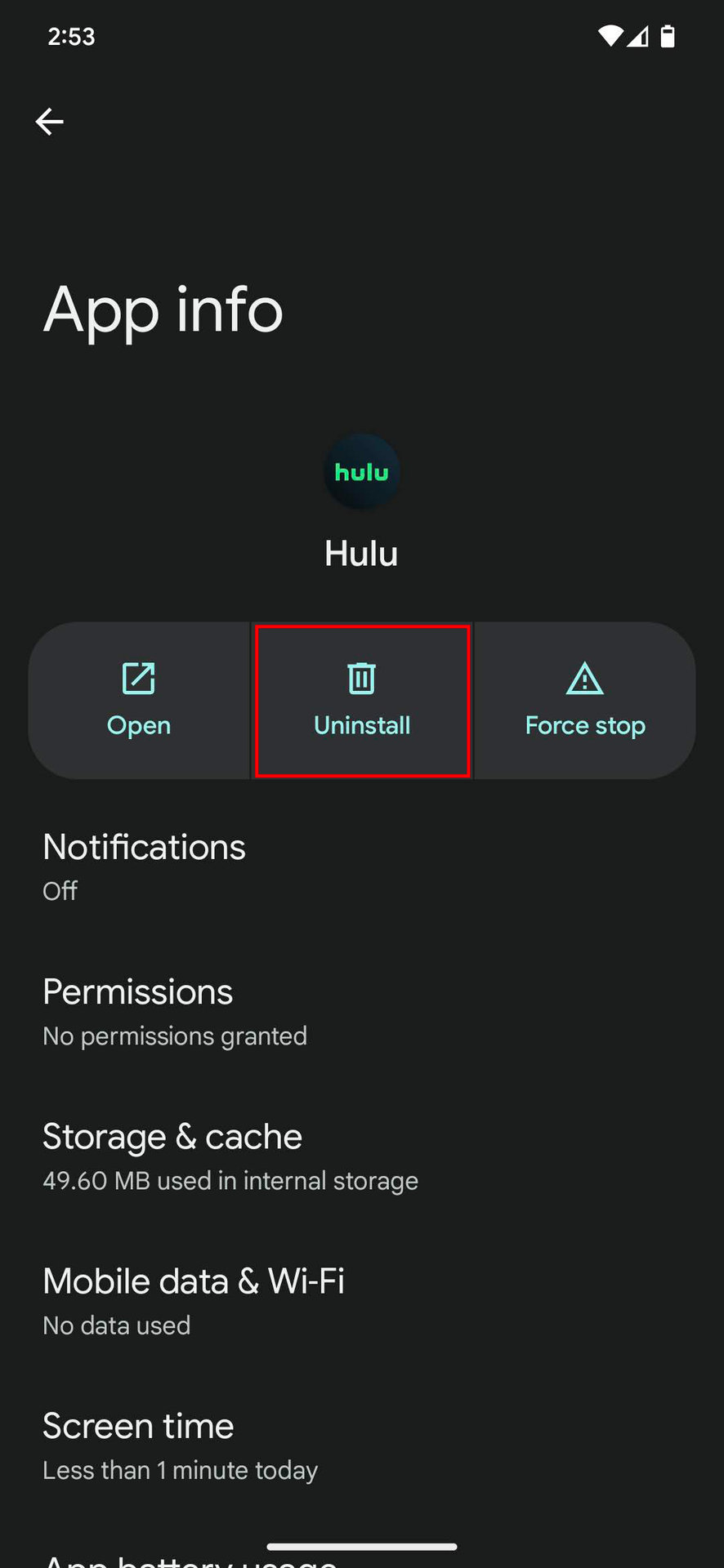 How to uninstall Hulu app in Android 3
