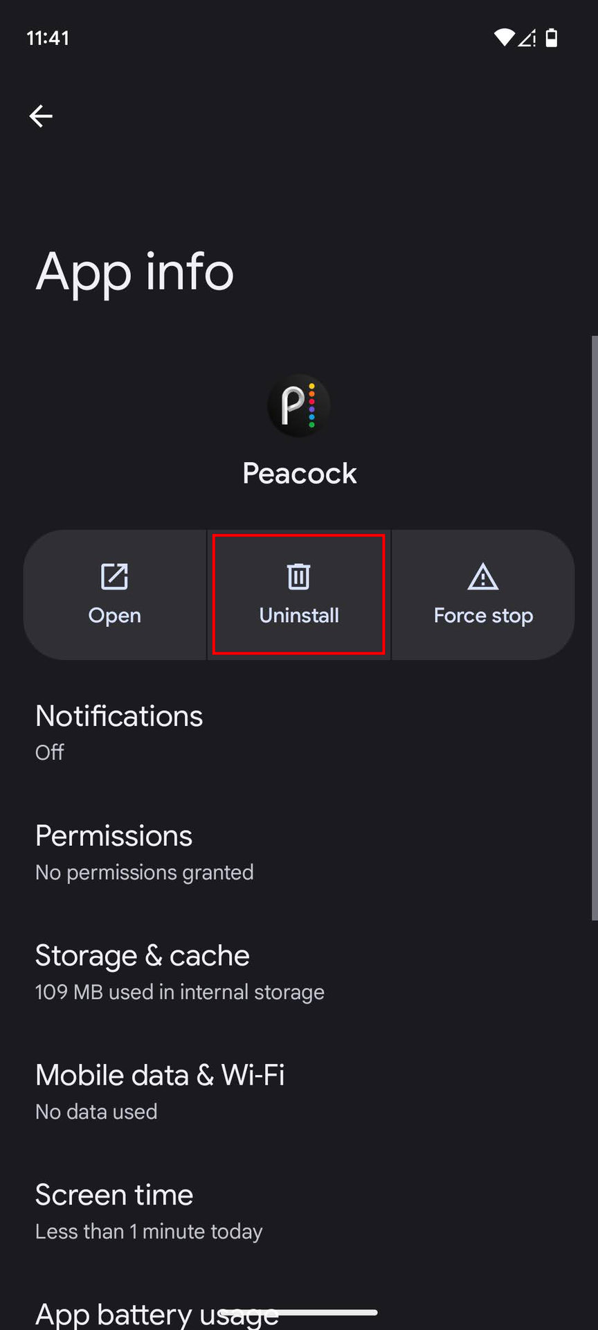 How to uninstall Peacock on Android 3
