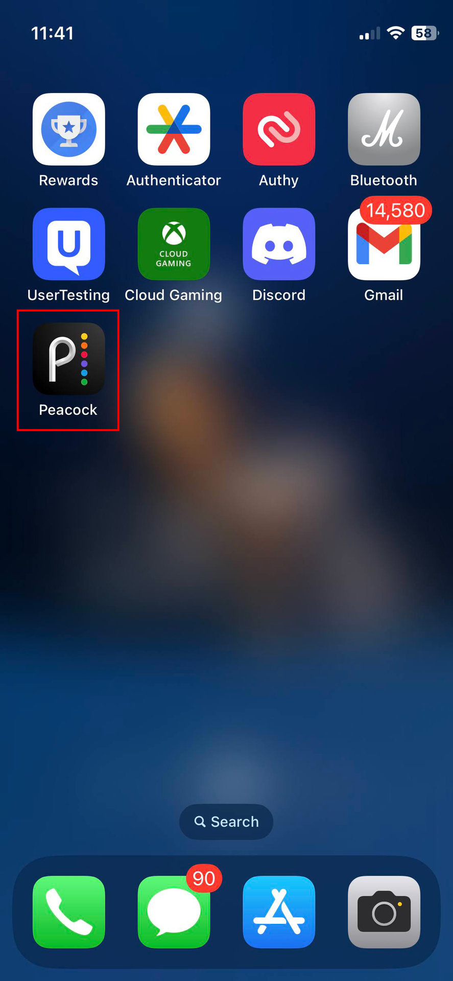 How to uninstall Peacock on iPhone 1