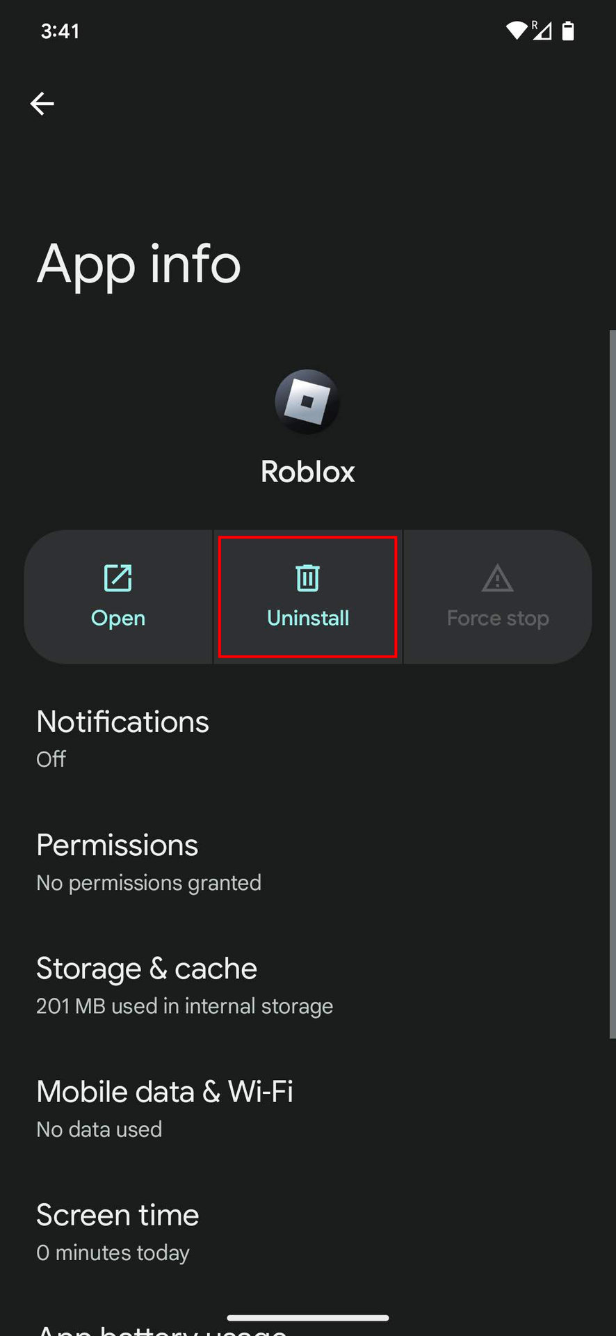 How to uninstall Roblox on Android 3