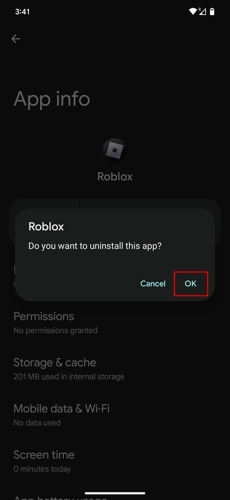 How to uninstall Roblox on Android 4