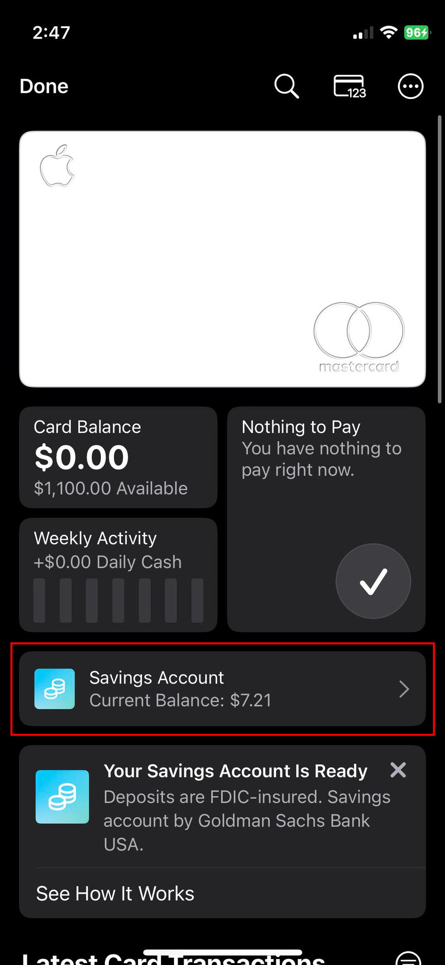 How to withdraw money from your Apple Card Savings account 2