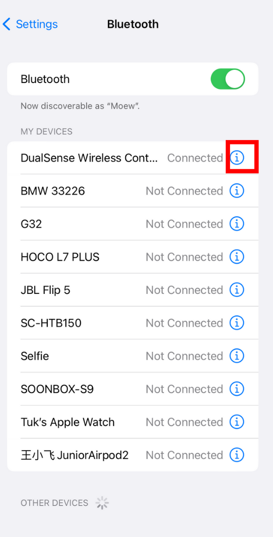 Iphone disconnects with PS5 controller