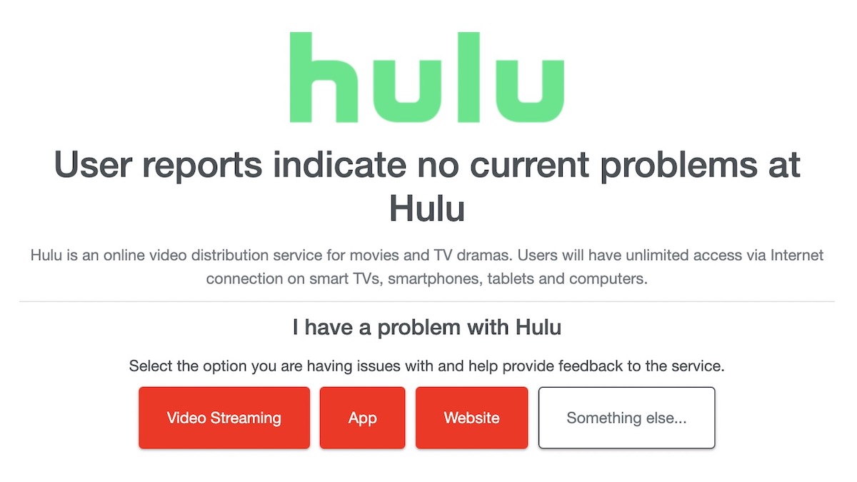 Is Hulu down Downdetector