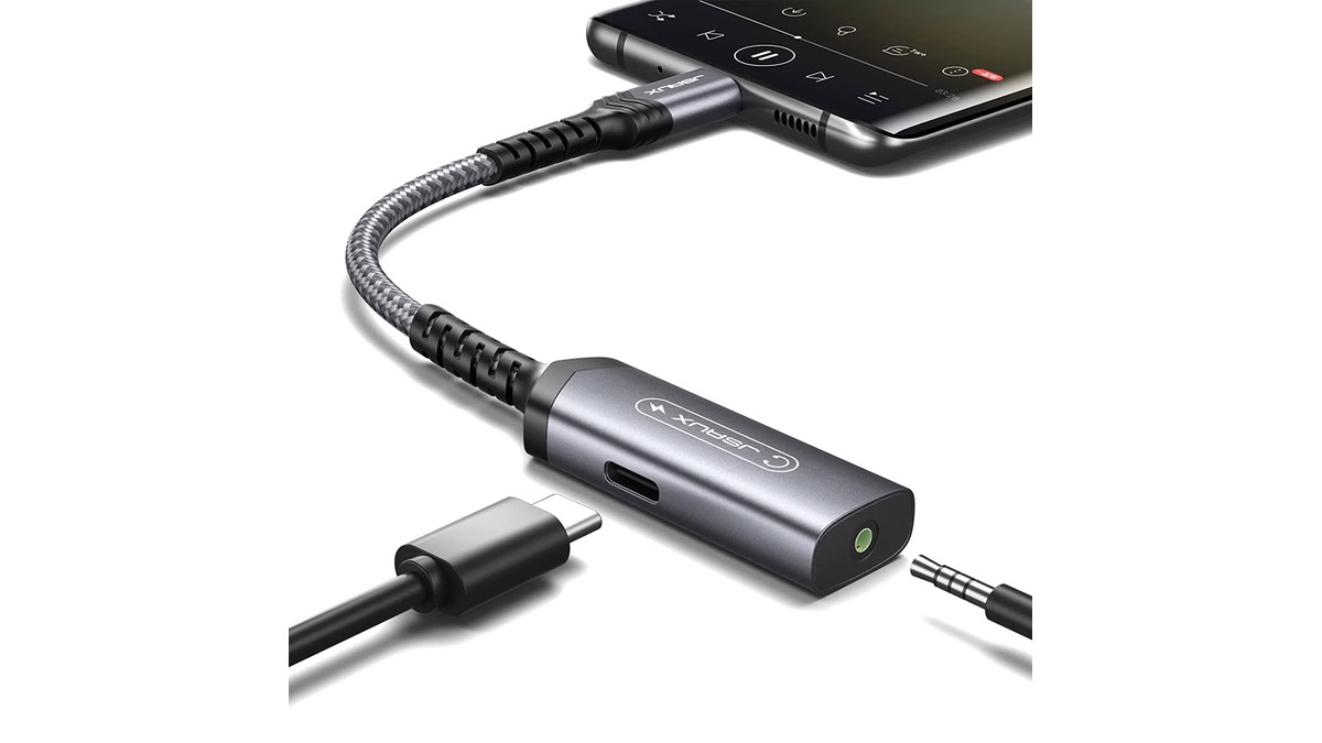 JSAUX USB C to 3.5mm Headphone and Charger Adapter