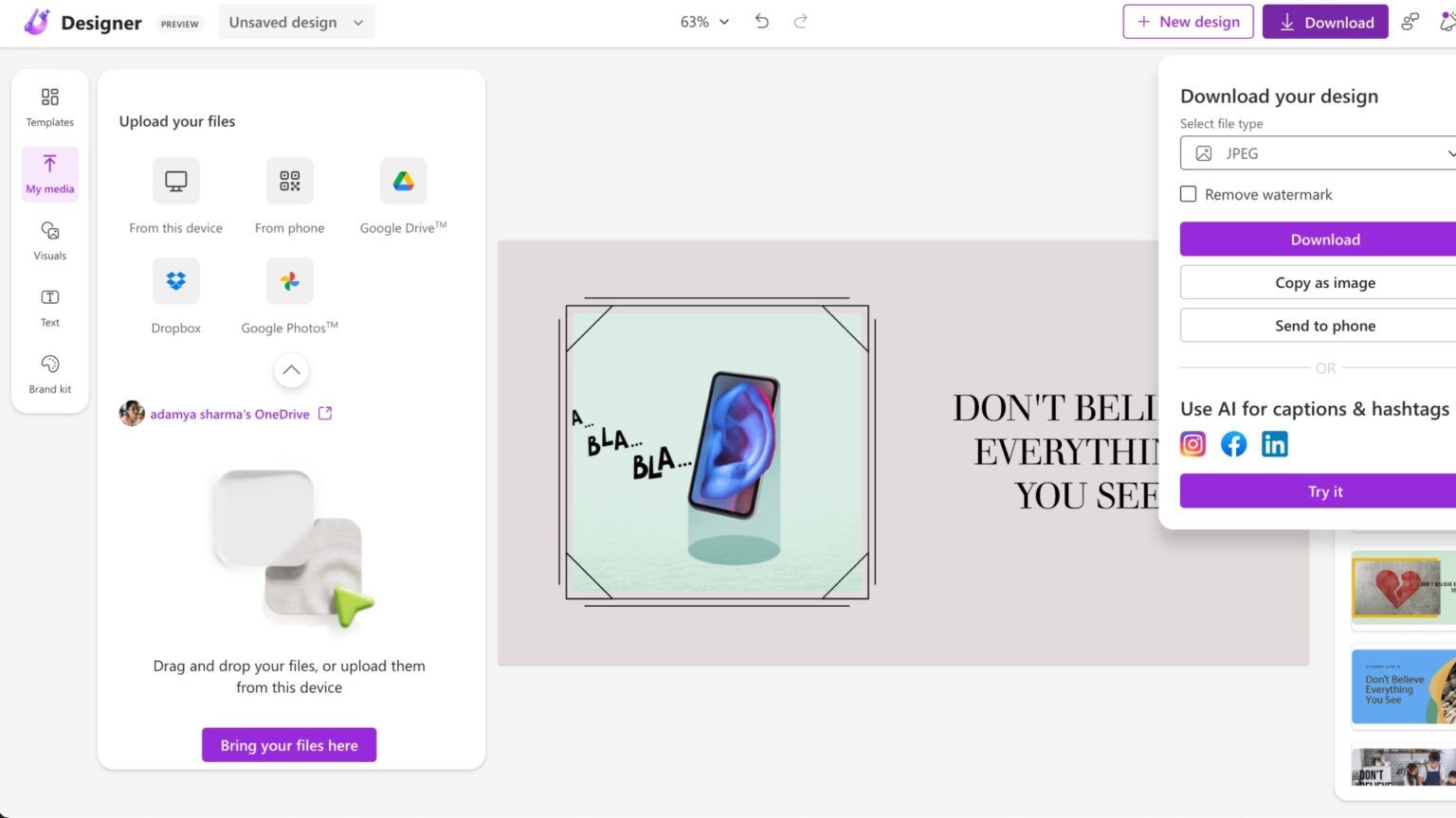 Microsoft S Ai Will Now Help You Design Your Instagram Posts In Seconds