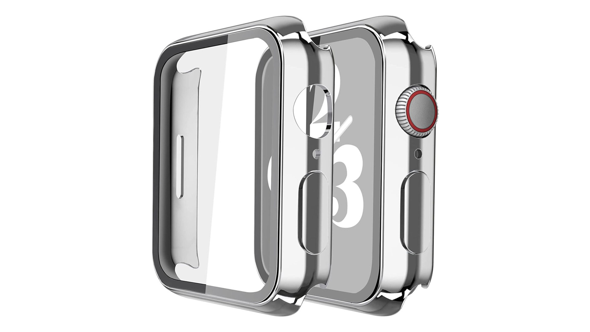 The Misxi Hard PC Apple Watch Series 8 case and screen protectors are available in packs of 2.