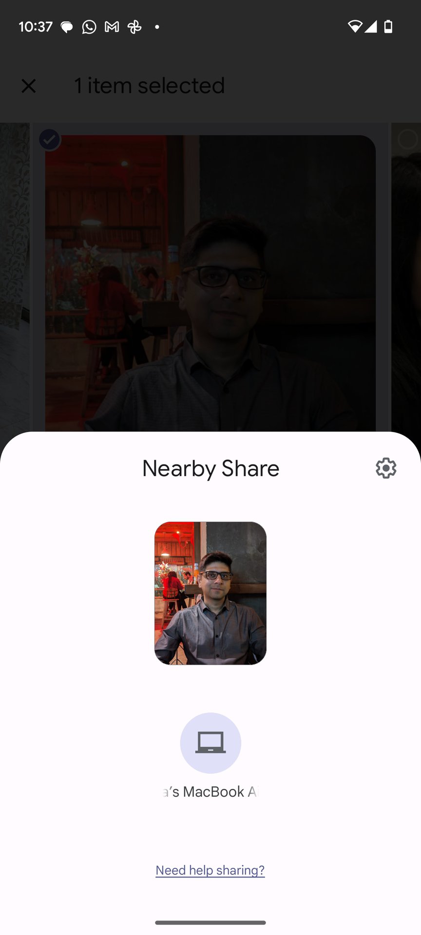 NearbyShare Android MacOS