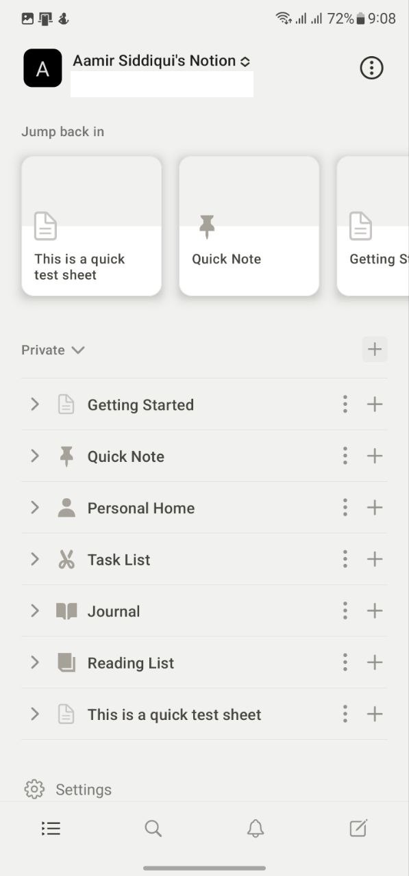 Notion Android app 1