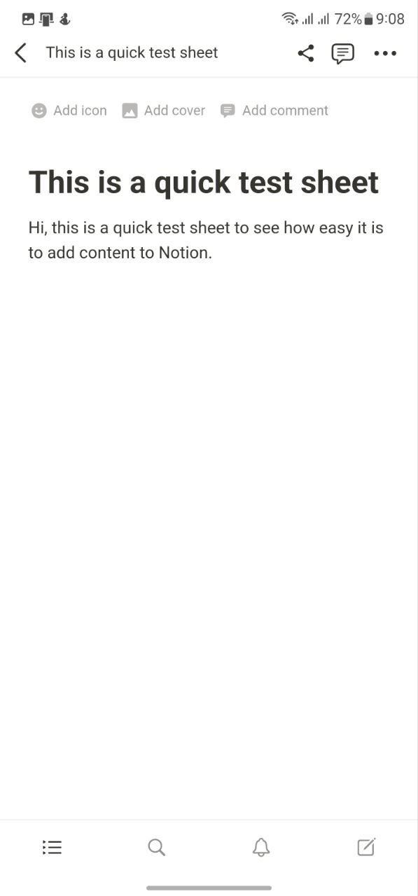 Notion Android app 2