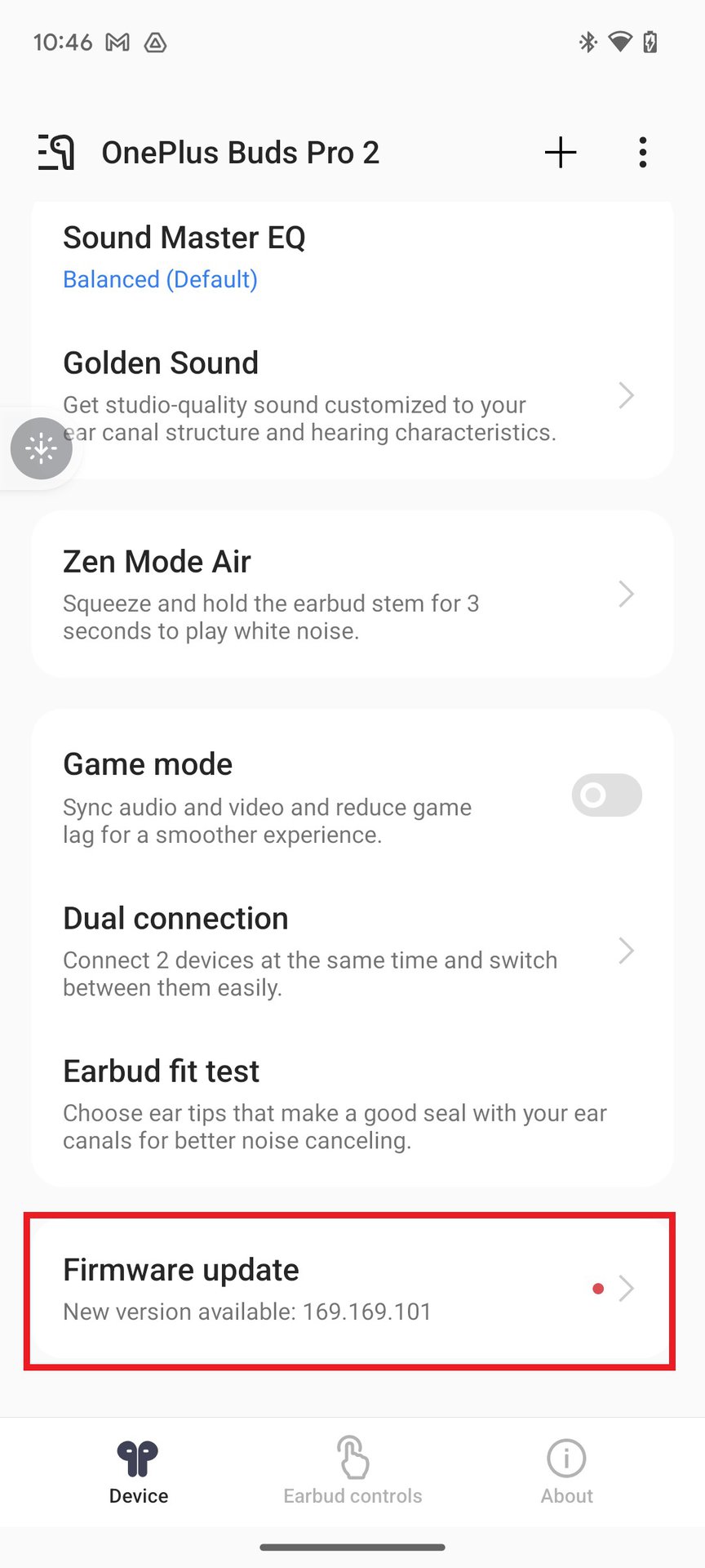 OnePlus Buds HeyMelody app firmware update settings