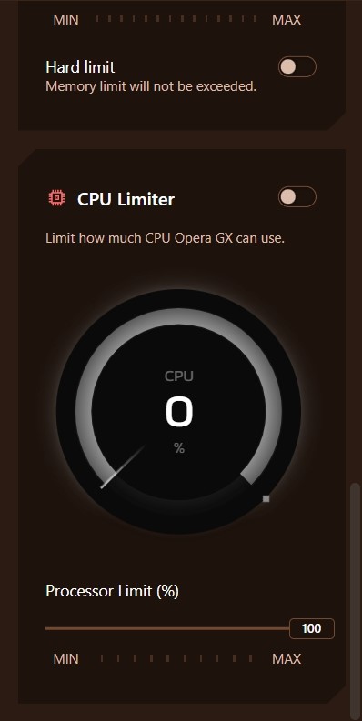Opera GX GX Control 4