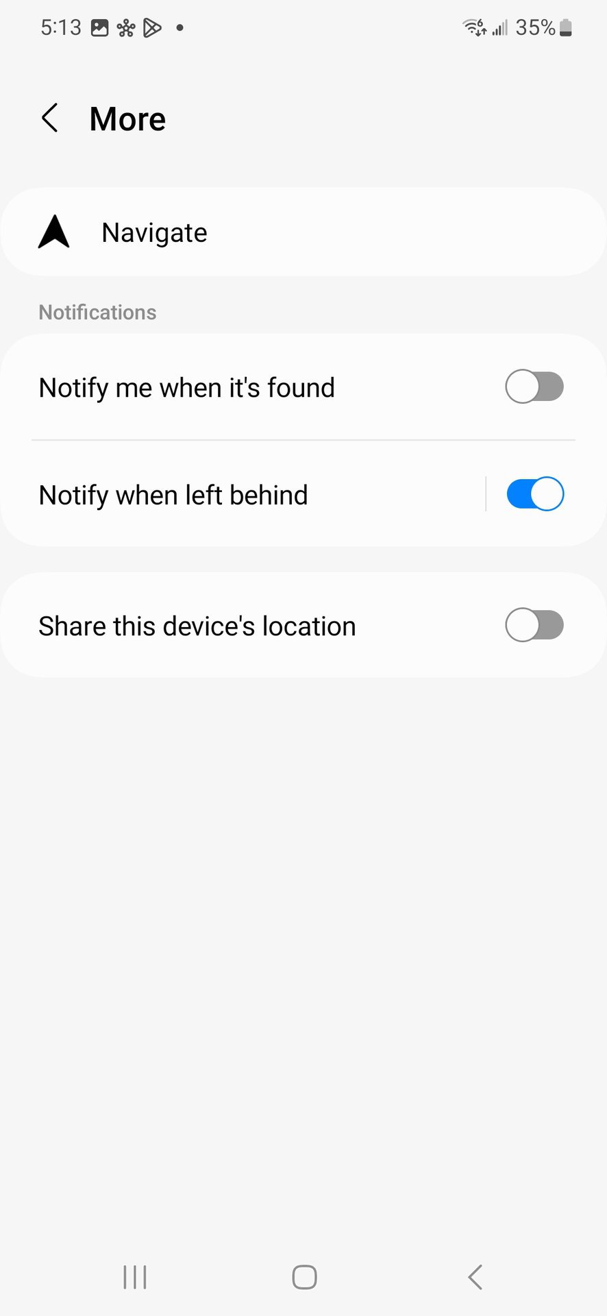 Samsung Galaxy Buds 2 Pro SmartThings Find notification settings