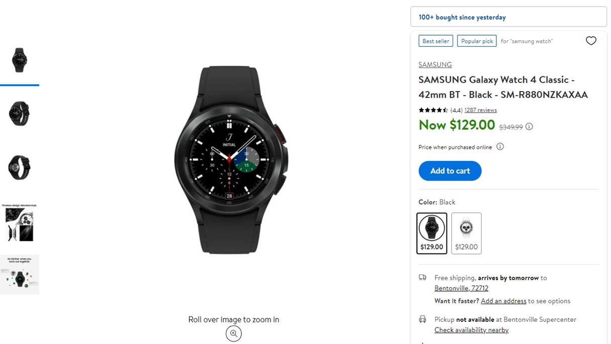 Samsung Galaxy Watch 4 Classic Walmart Deal