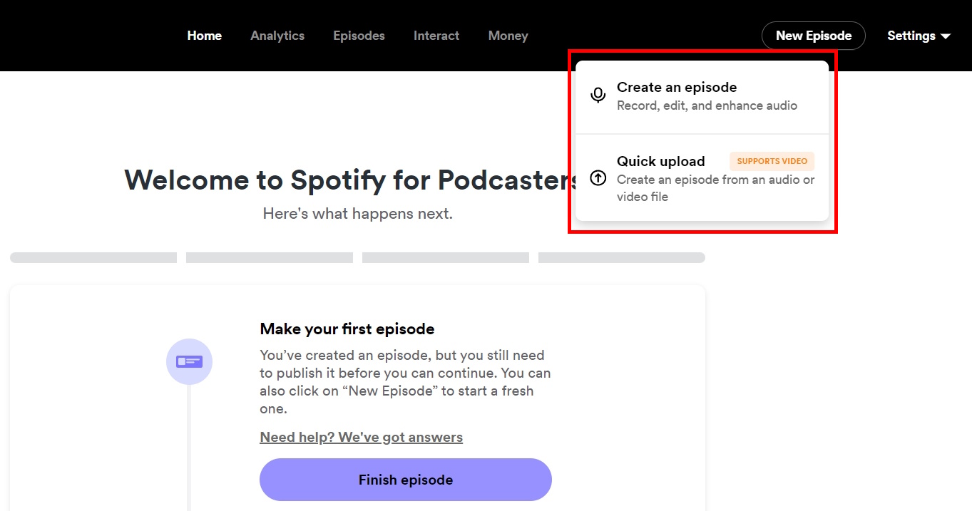 Spotify for Podcasters How to upload a podcast to Spotify 2