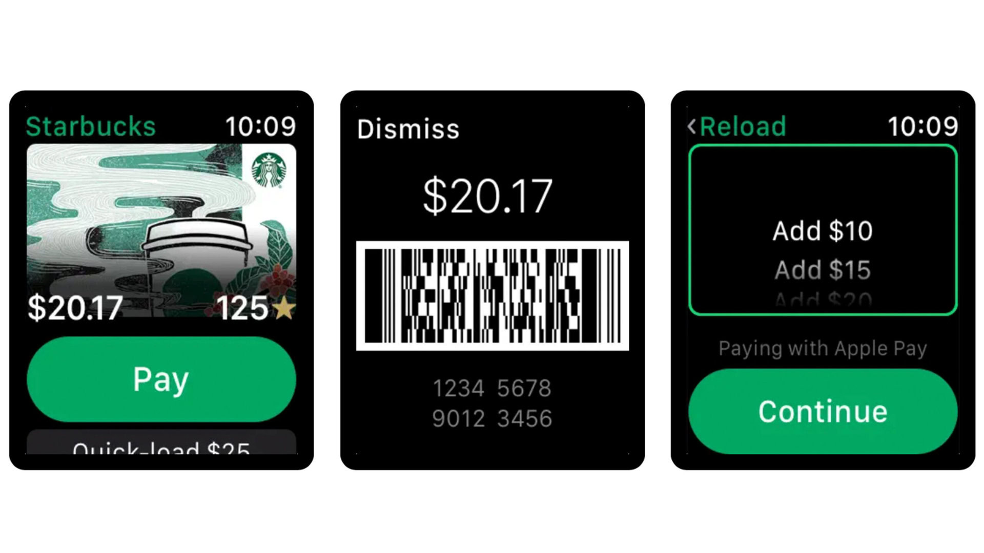 Starbucks app screen examples