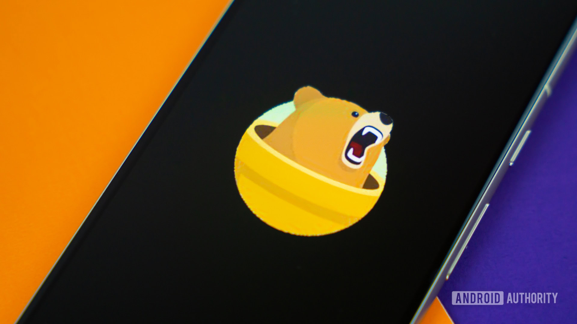 TunnelBear VPN logo on smartphone Stock photo