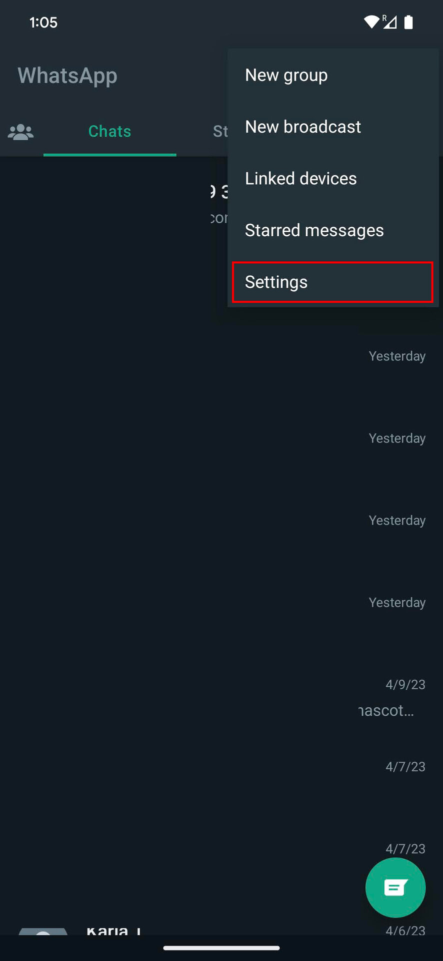 Turn off Media visibility on WhatsApp for Android 2
